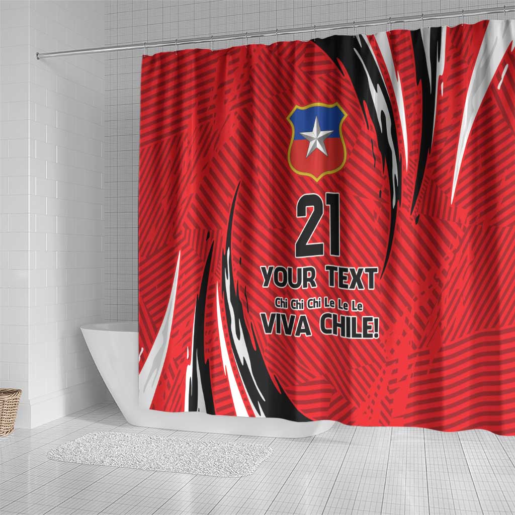 Chile Football Custom Shower Curtain Chi Chi Chi Le Le Le Viva Chile LT9