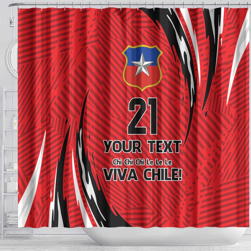 Chile Football Custom Shower Curtain Chi Chi Chi Le Le Le Viva Chile LT9