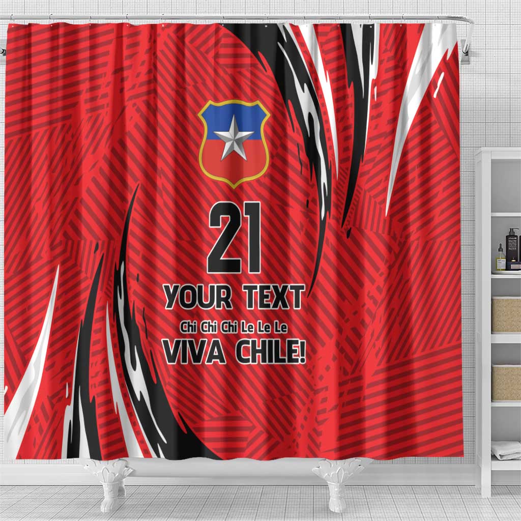Chile Football Custom Shower Curtain Chi Chi Chi Le Le Le Viva Chile LT9