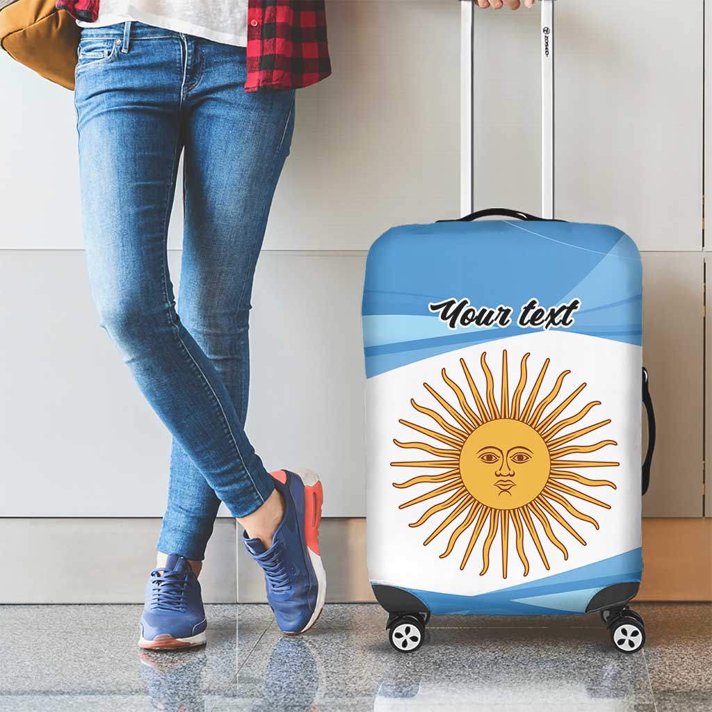 Argentina Flag Day Personalized Luggage Cover Simple Sol de Mayo LT9