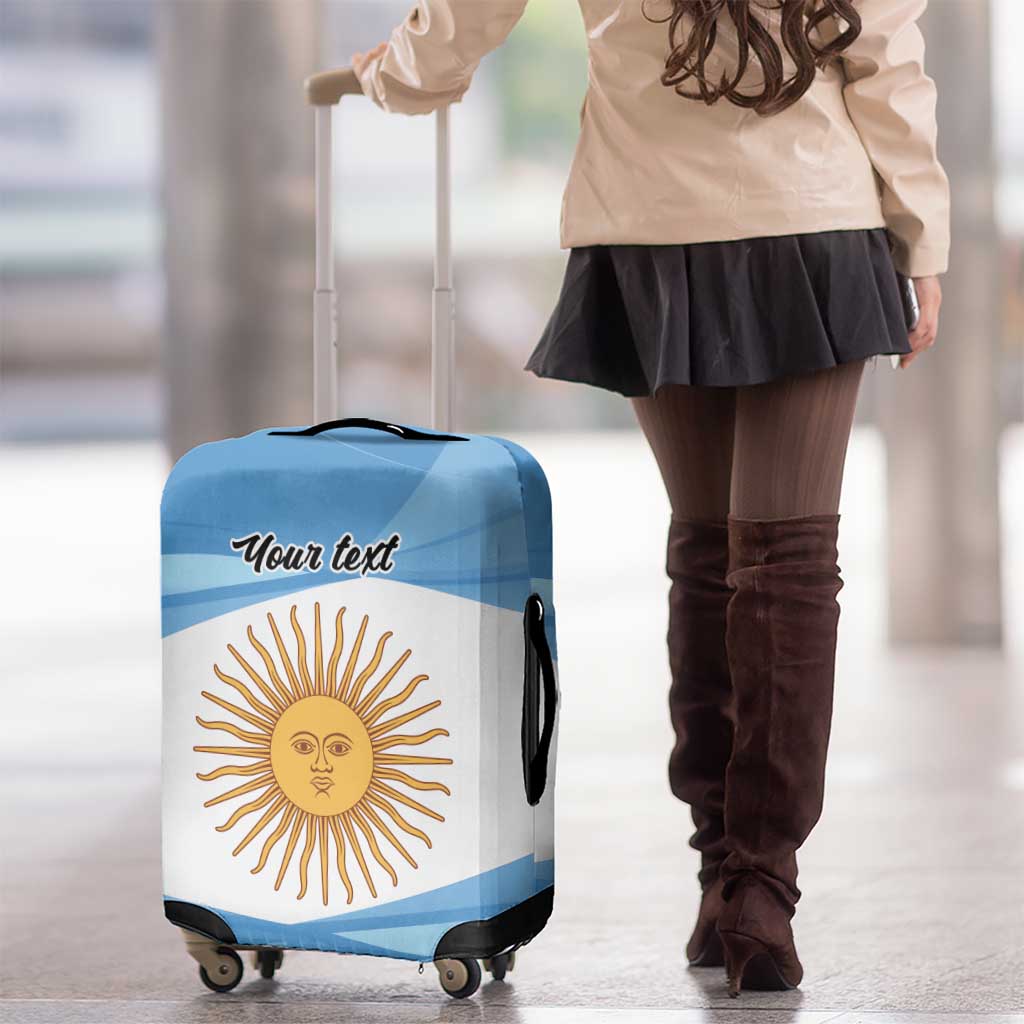 Argentina Flag Day Personalized Luggage Cover Simple Sol de Mayo LT9