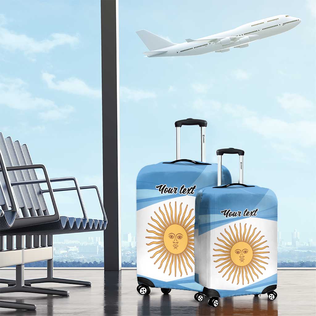 Argentina Flag Day Personalized Luggage Cover Simple Sol de Mayo LT9