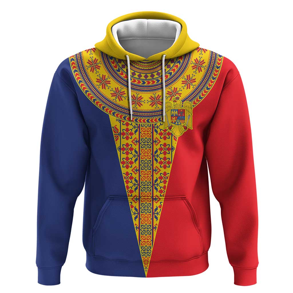 Romania Traditional Embroidery Pattern Hoodie LT9