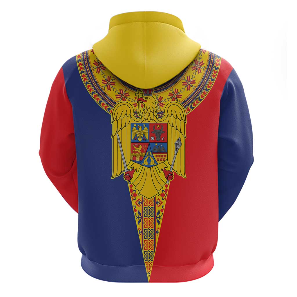 Romania Traditional Embroidery Pattern Hoodie LT9