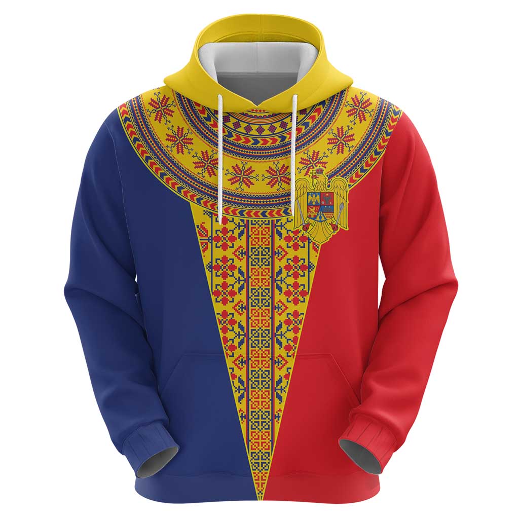 Romania Traditional Embroidery Pattern Hoodie LT9