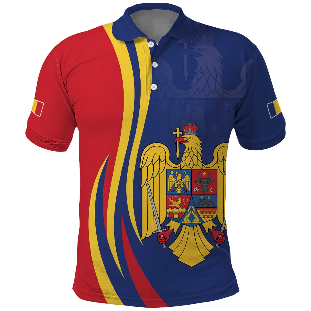 Romania Flag Day Personalized Polo Shirt National Golden Eagle LT9