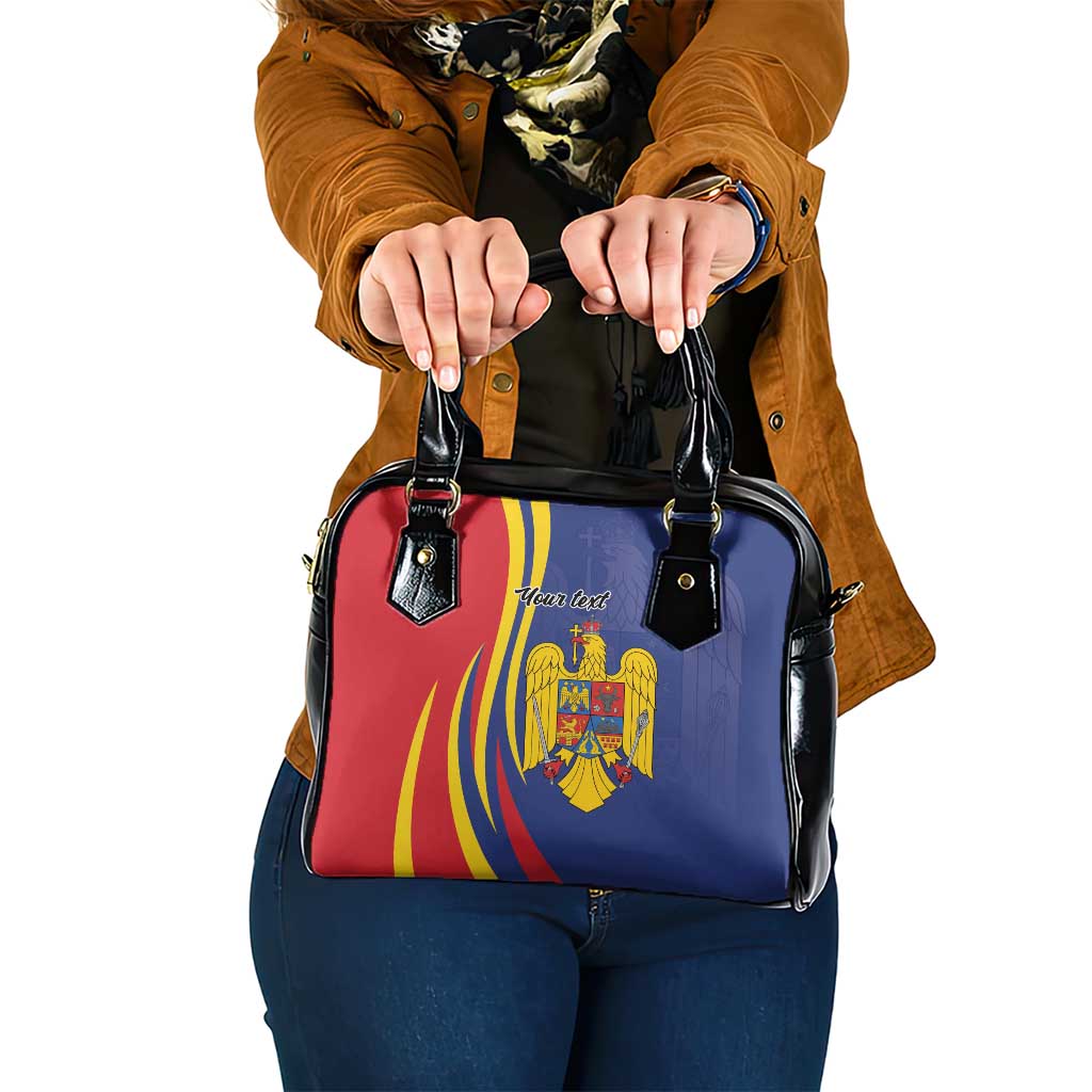 Romania Flag Day Personalized Shoulder Handbag National Golden Eagle LT9
