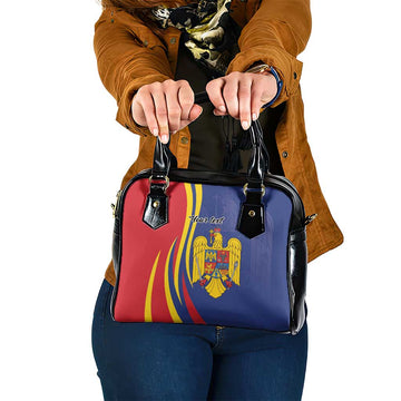 Romania Flag Day Personalized Shoulder Handbag National Golden Eagle LT9