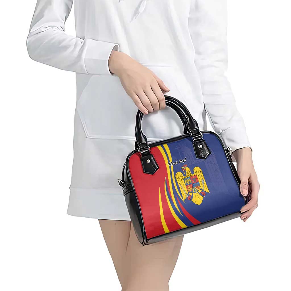 Romania Flag Day Personalized Shoulder Handbag National Golden Eagle LT9