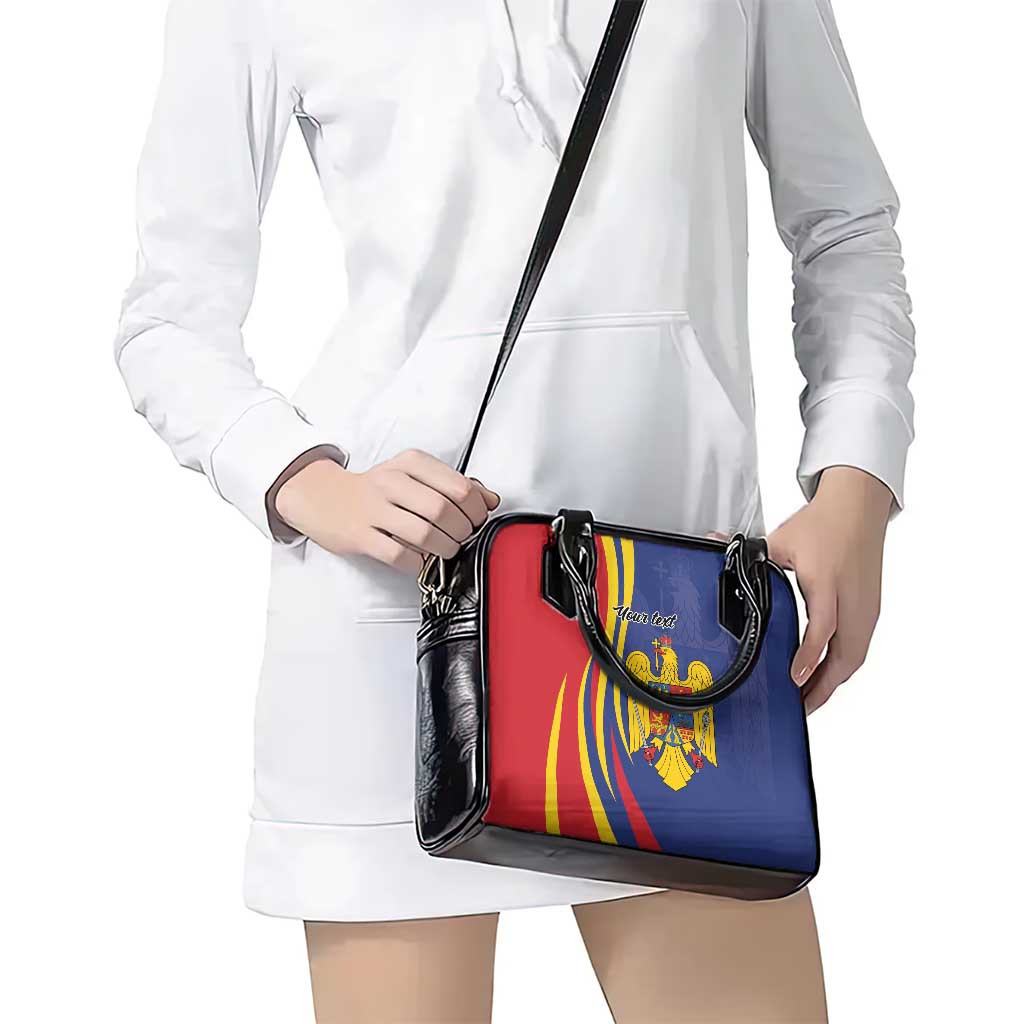 Romania Flag Day Personalized Shoulder Handbag National Golden Eagle LT9