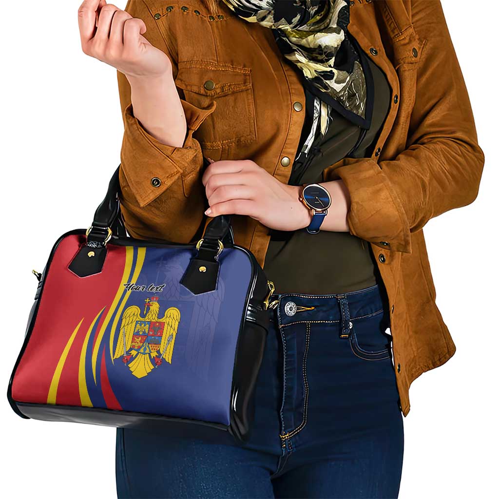 Romania Flag Day Personalized Shoulder Handbag National Golden Eagle LT9