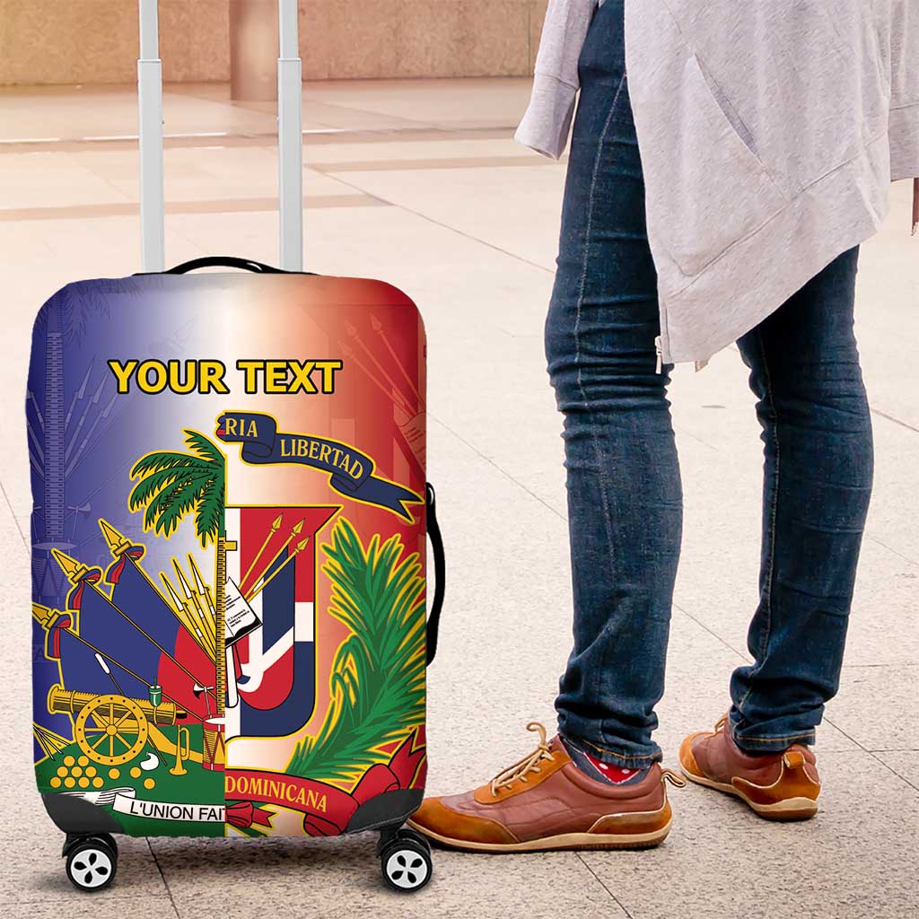 Hispaniola Personalized Luggage Cover Dominican Republic Haiti Map LT9