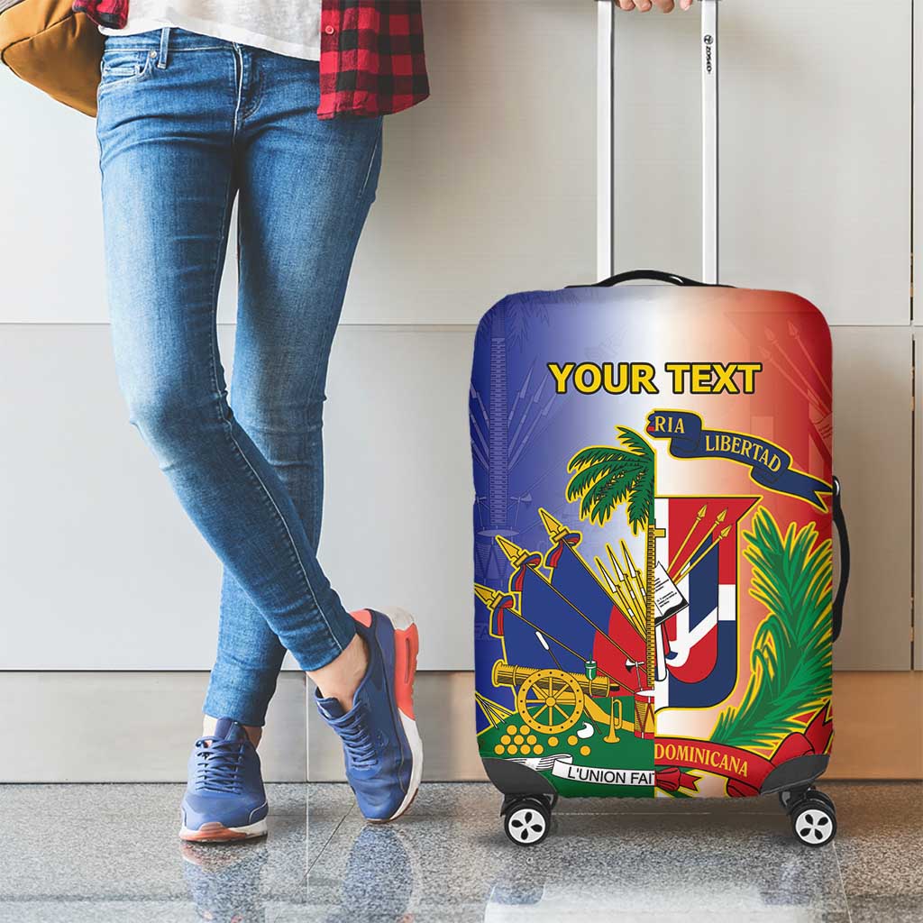 Hispaniola Personalized Luggage Cover Dominican Republic Haiti Map LT9
