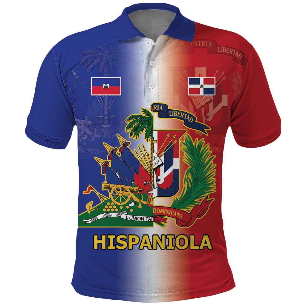 Hispaniola Personalized Polo Shirt Dominican Republic Haiti Map LT9