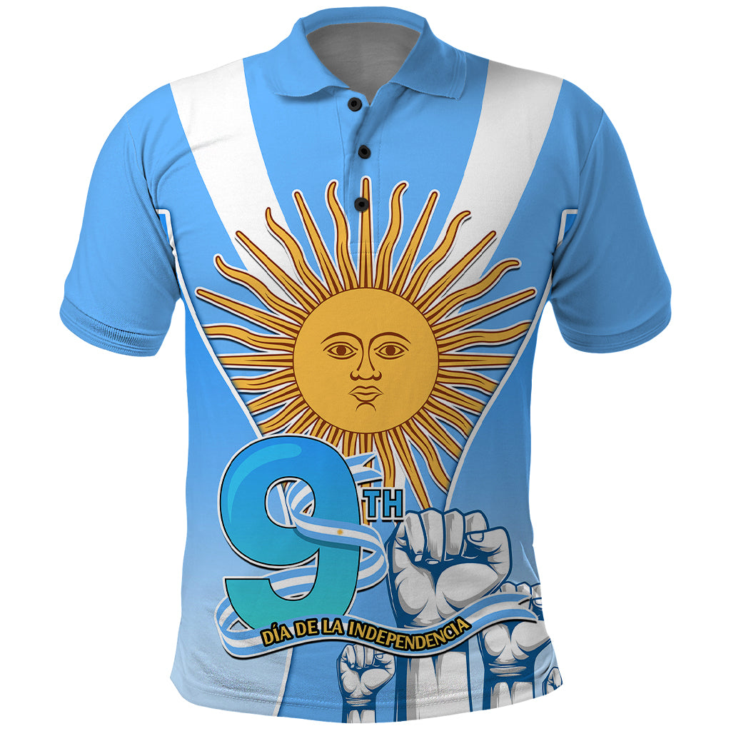 Custom Argentina Polo Shirt Independence Day LT9