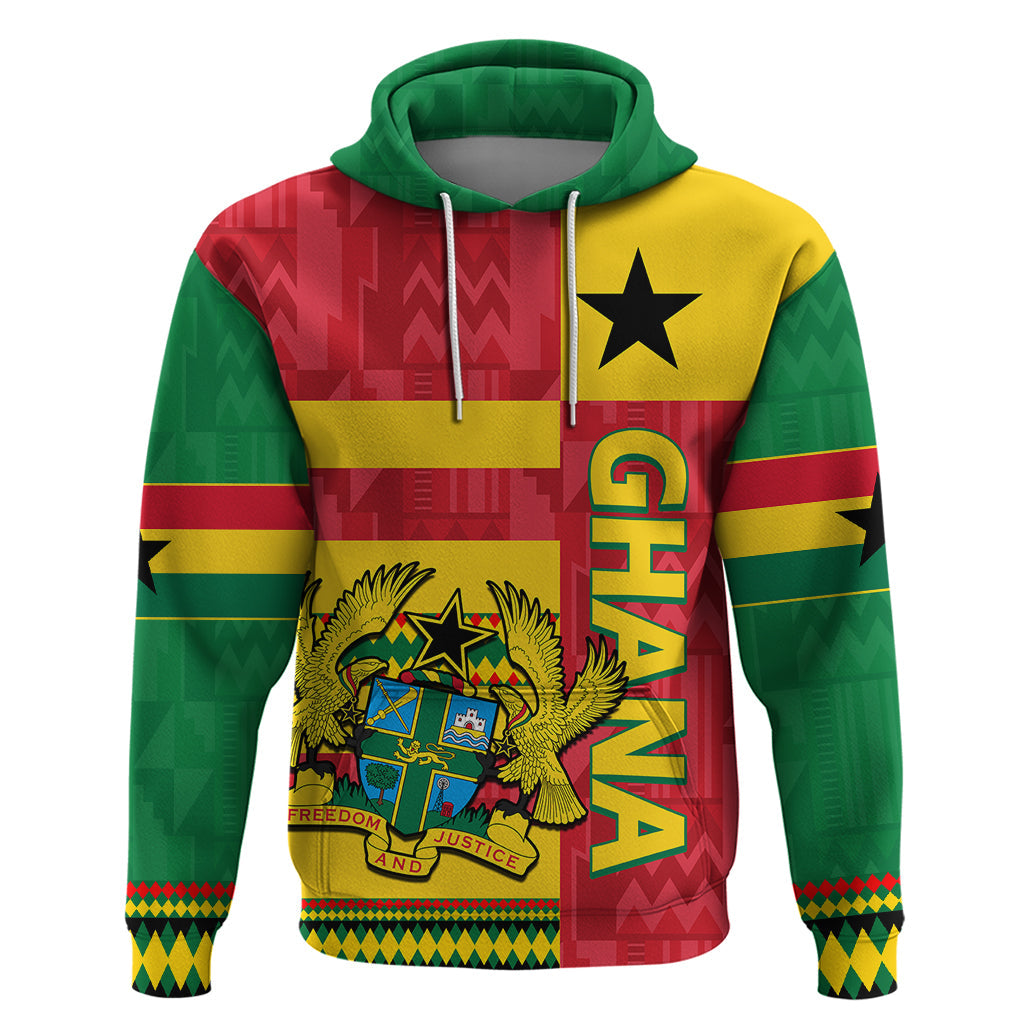 Custom Ghana Hoodie Republic Day - African Kitenge Style LT9