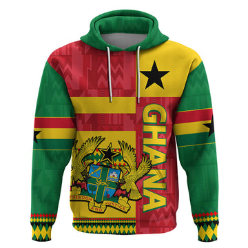 Custom Ghana Hoodie Republic Day - African Kitenge Style LT9