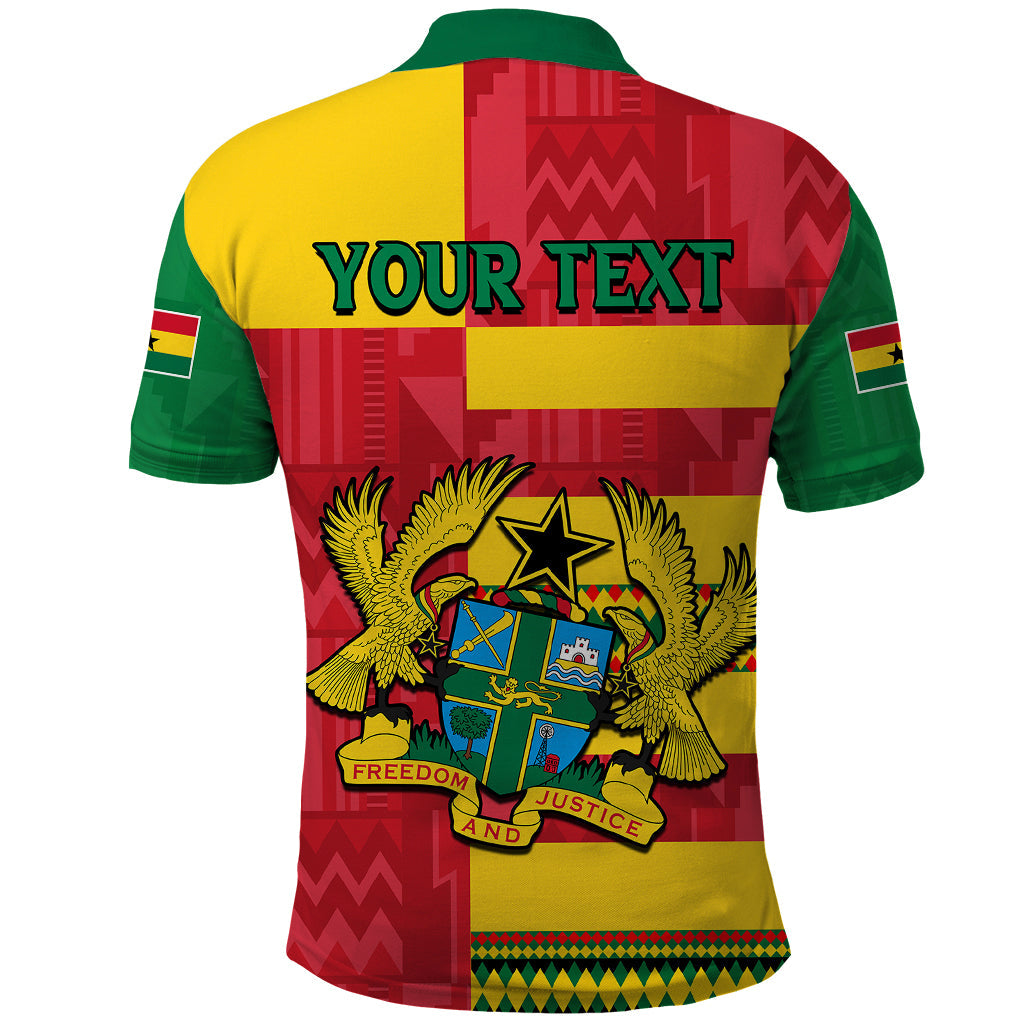 Custom Ghana Polo Shirt Republic Day - African Kitenge Style LT9