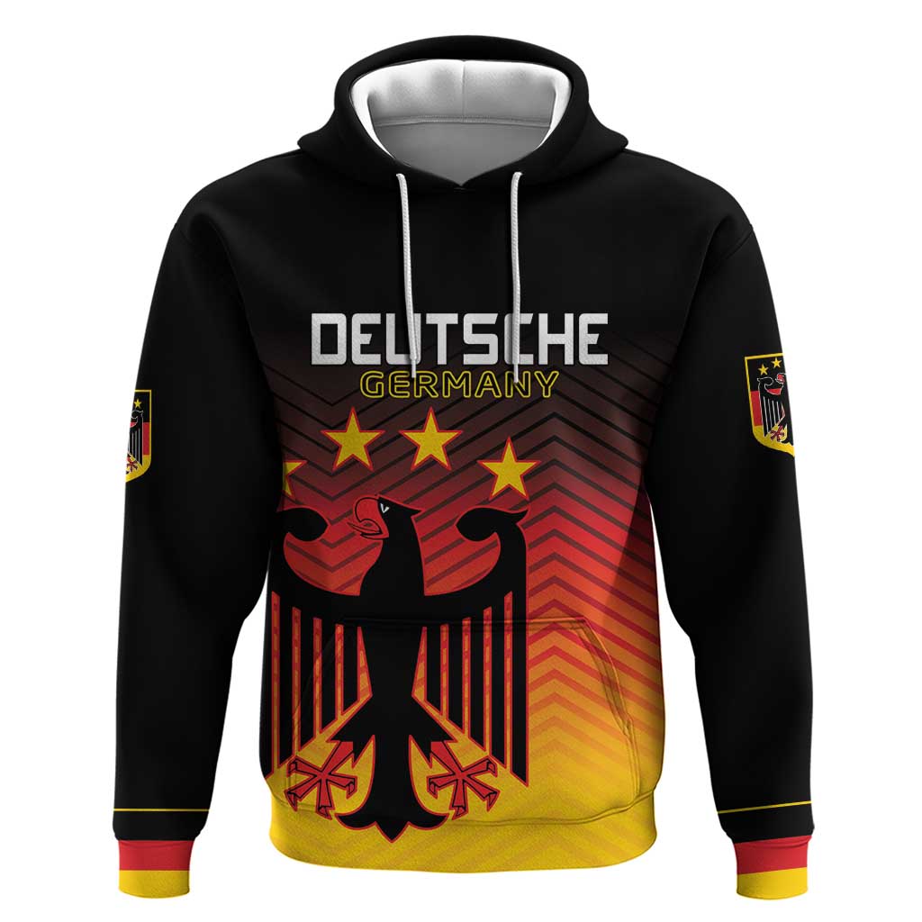 Custom Germany Football Hoodie Special Black Eagle Flag Style LT9