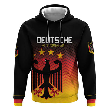 Custom Germany Football Hoodie Special Black Eagle Flag Style LT9