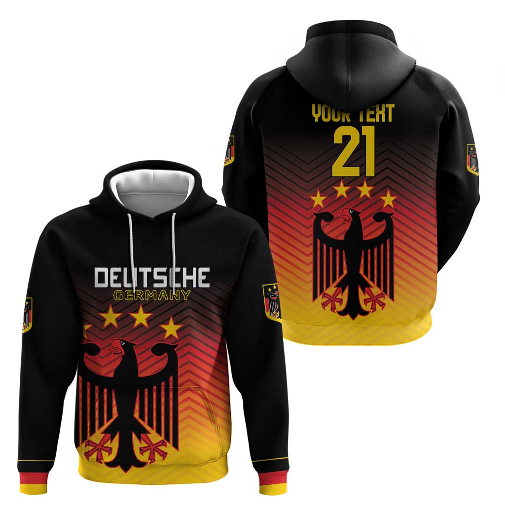 Custom Germany Football Hoodie Special Black Eagle Flag Style LT9