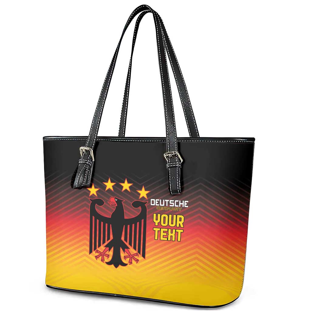 Custom Germany Football Leather Tote Bag Special Black Eagle Flag Style LT9