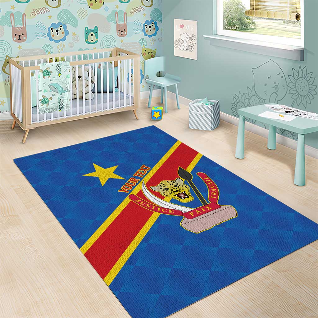 Africa DR of the Congo Personalized Area Rug Flag Style LT9