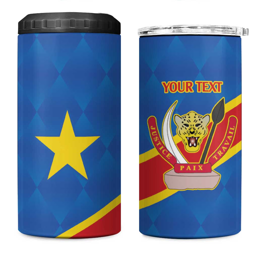 Africa DR of the Congo Personalized 4 in 1 Can Cooler Tumbler Flag Style LT9