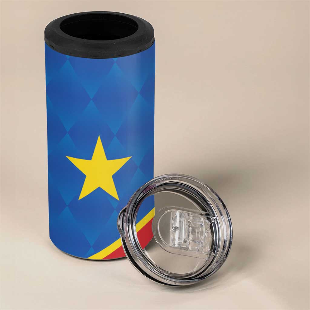 Africa DR of the Congo Personalized 4 in 1 Can Cooler Tumbler Flag Style LT9