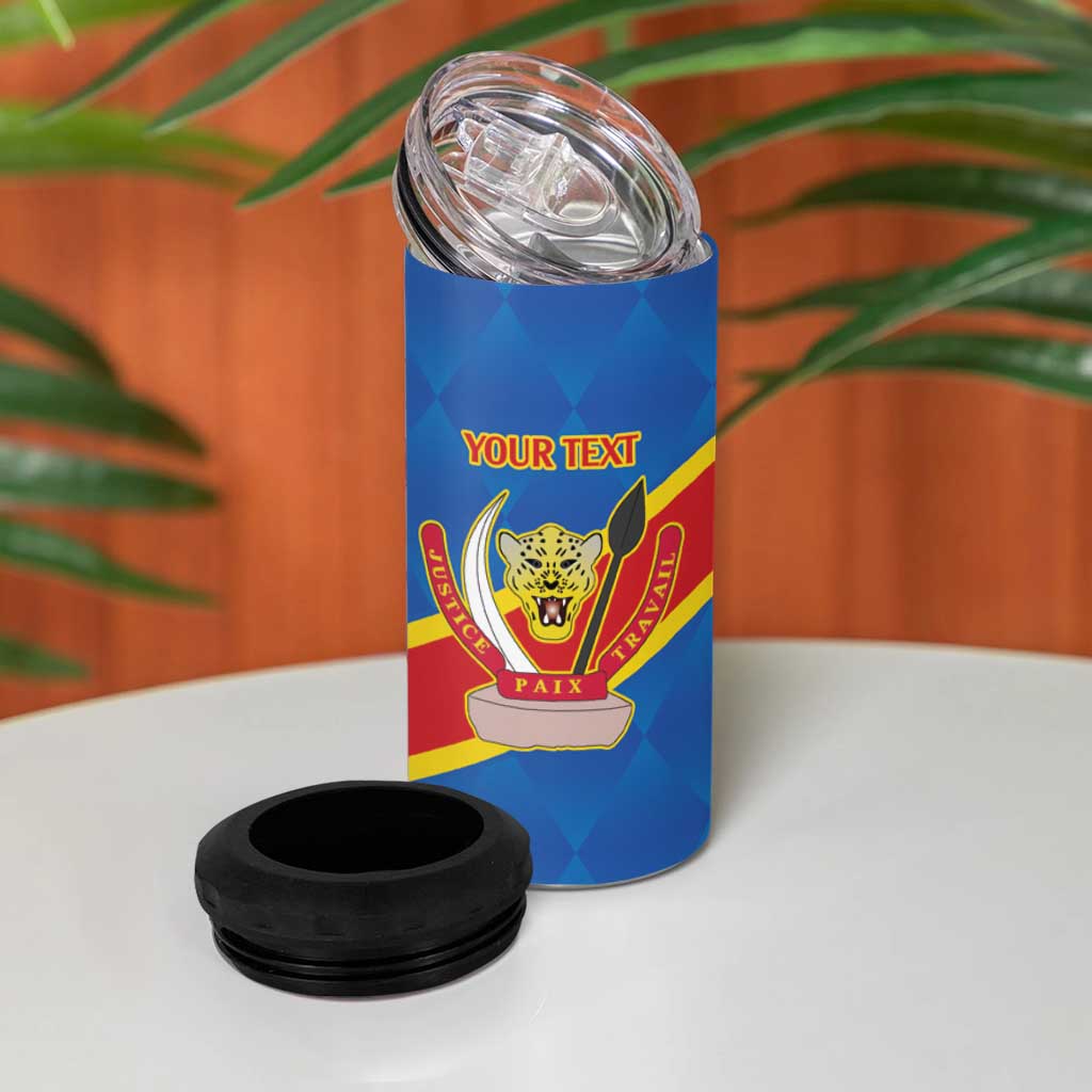 Africa DR of the Congo Personalized 4 in 1 Can Cooler Tumbler Flag Style LT9