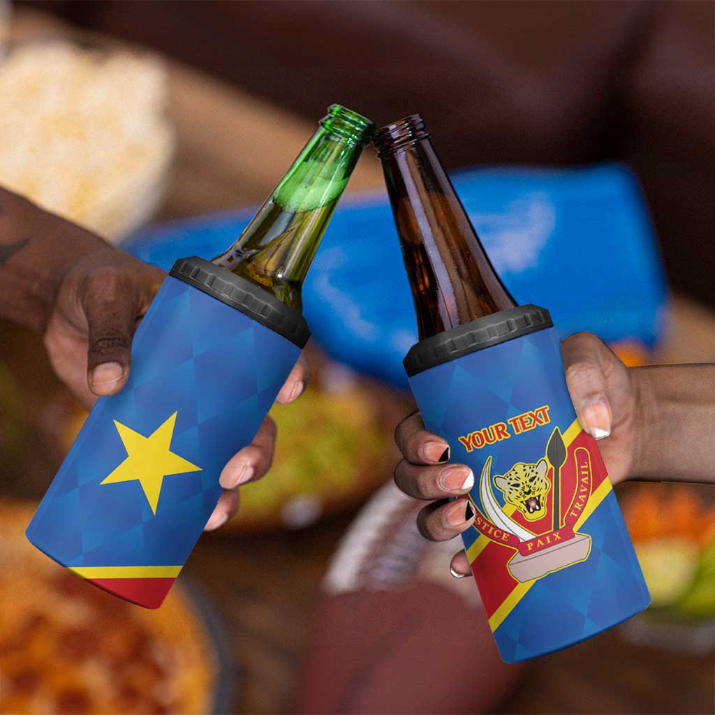 Africa DR of the Congo Personalized 4 in 1 Can Cooler Tumbler Flag Style LT9