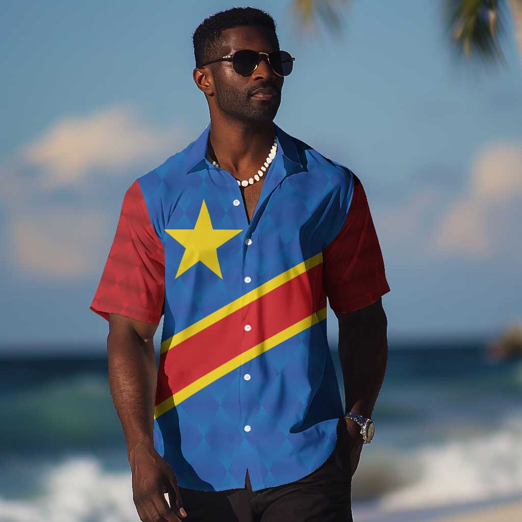 Africa DR of the Congo Personalized Hawaiian Shirt Flag Style LT9
