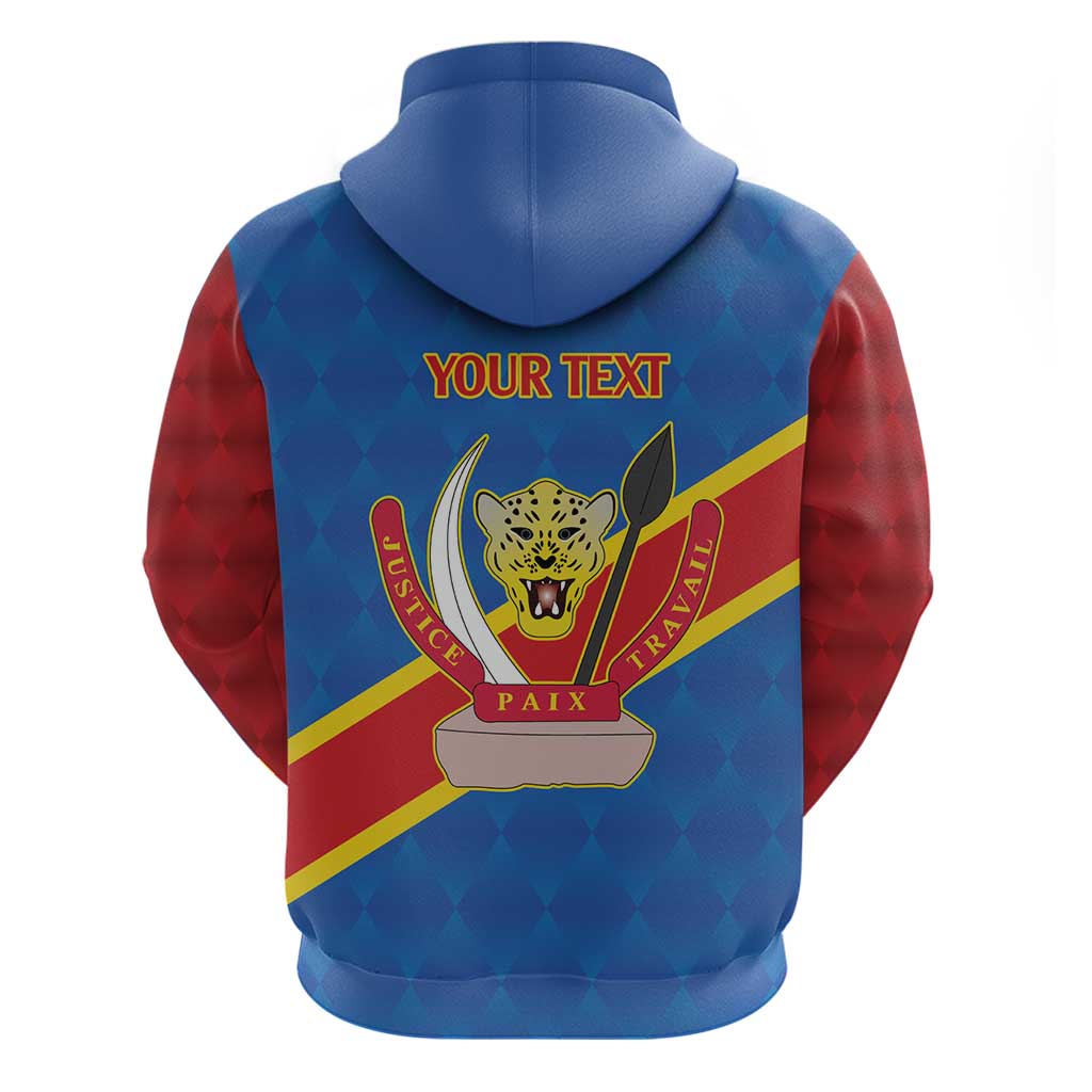 Democratic Republic of the Congo Personalized Hoodie Flag Style LT9