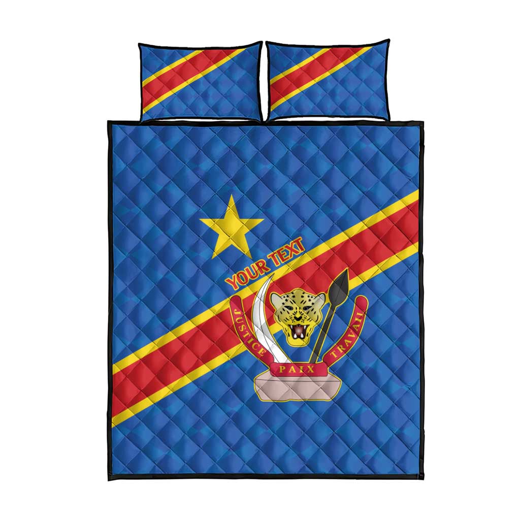 Africa DR of the Congo Personalized Quilt Bed Set Flag Style LT9