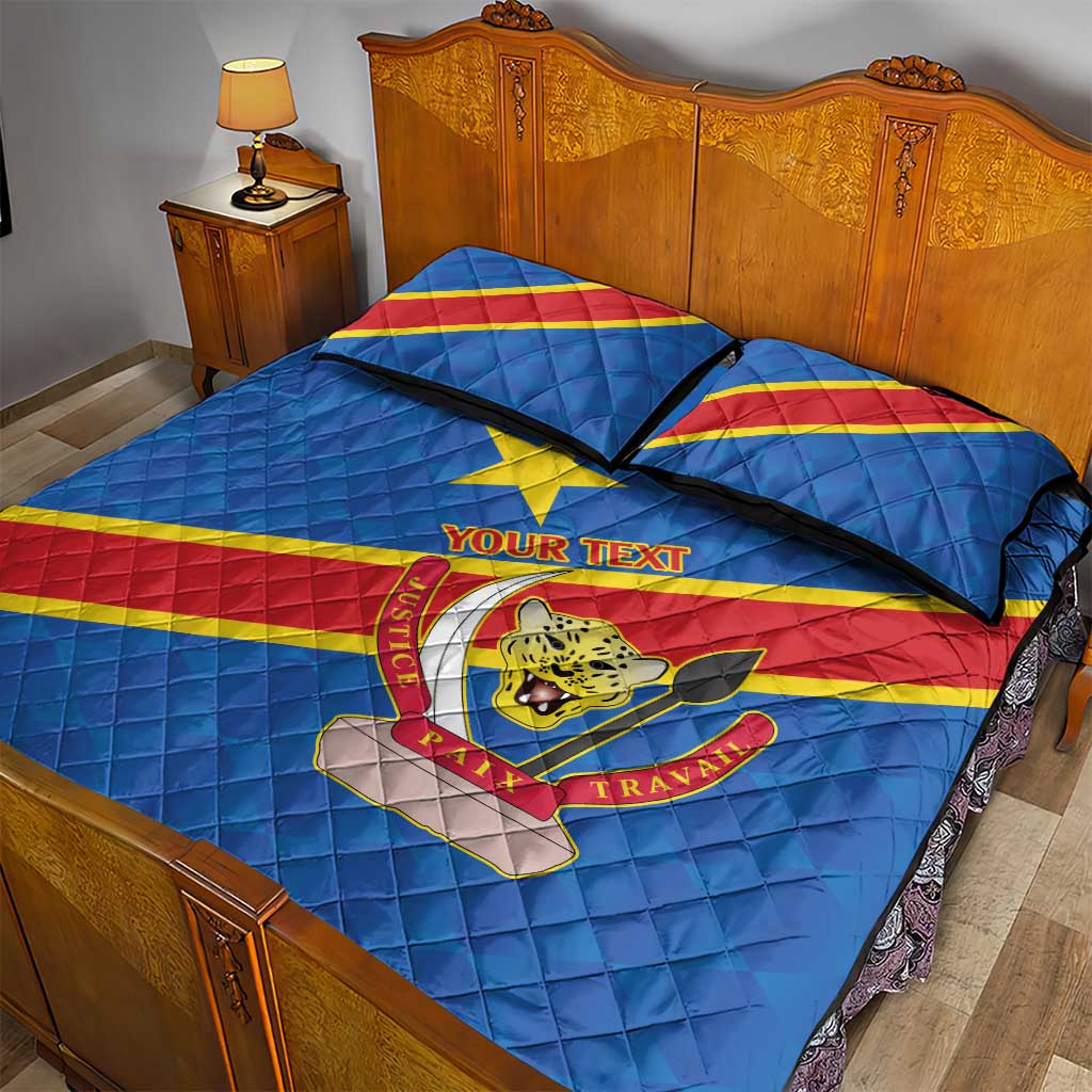 Africa DR of the Congo Personalized Quilt Bed Set Flag Style LT9