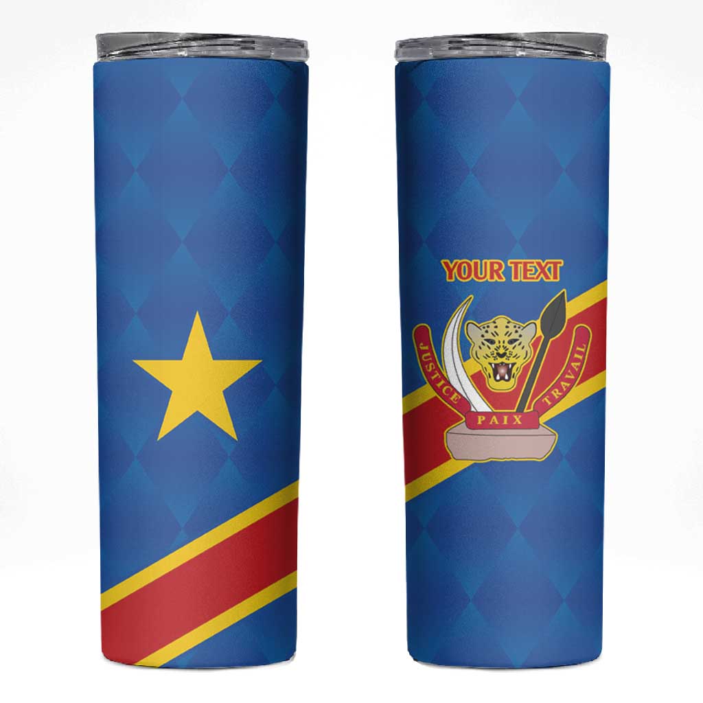 Africa DR of the Congo Personalized Skinny Tumbler Flag Style LT9