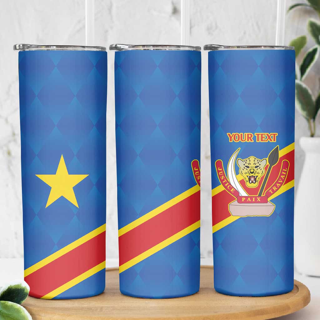 Africa DR of the Congo Personalized Skinny Tumbler Flag Style LT9