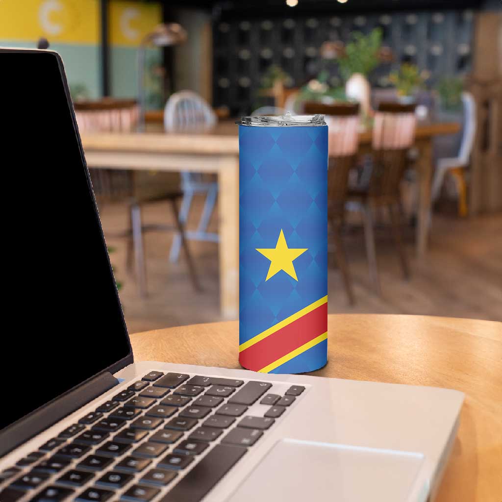 Africa DR of the Congo Personalized Skinny Tumbler Flag Style LT9