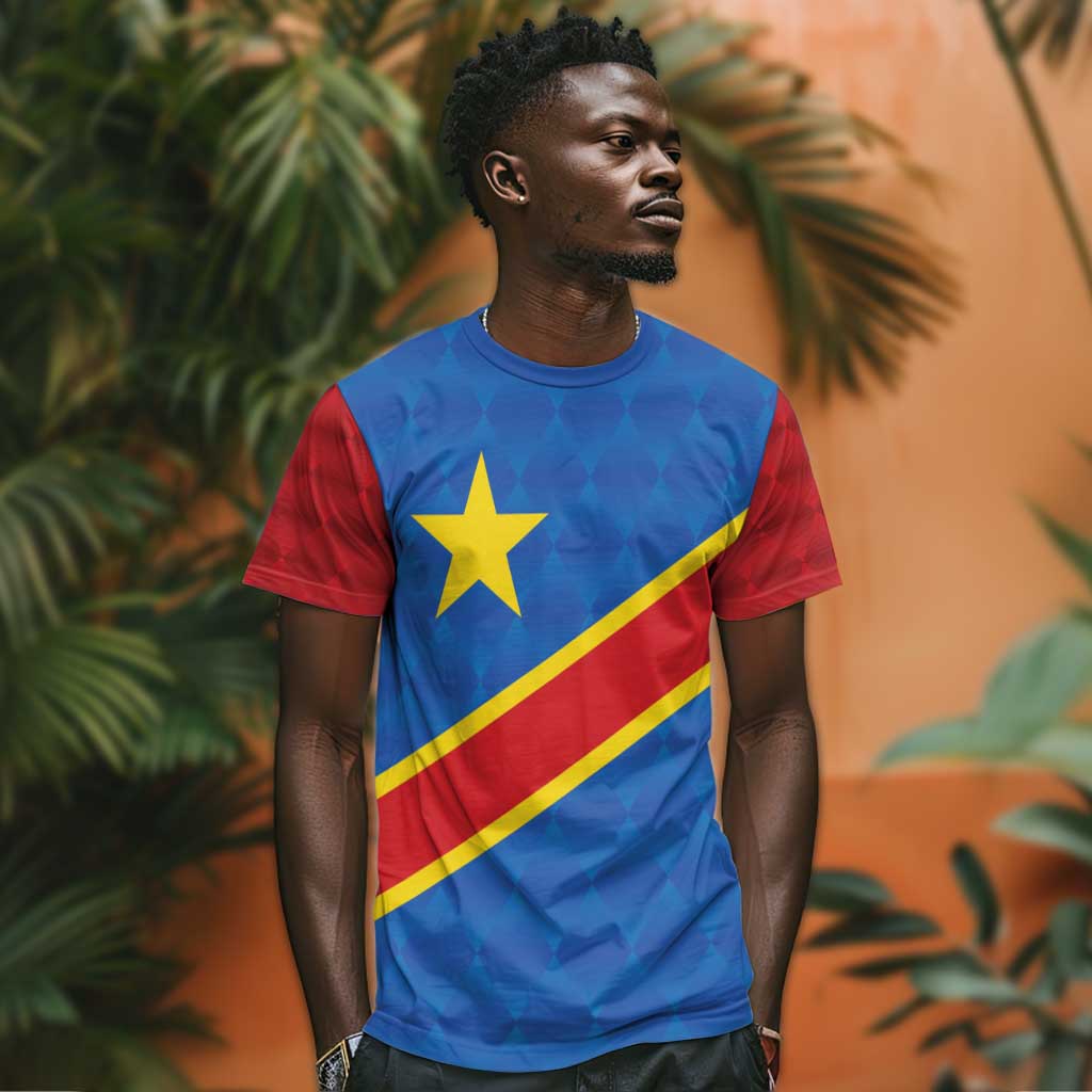 Africa DR of the Congo Personalized T shirt Flag Style LT9