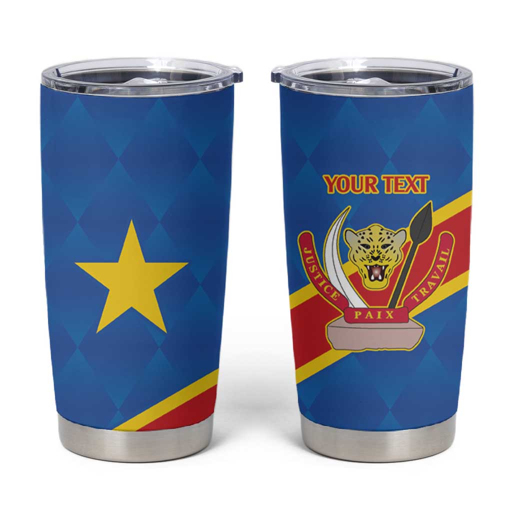 Africa DR of the Congo Personalized Tumbler Cup Flag Style LT9