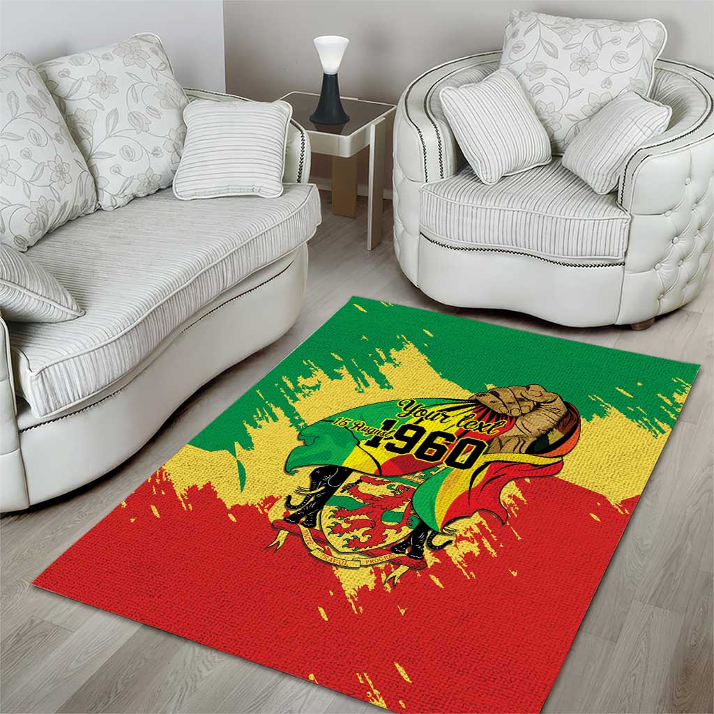Republic of The Congo Independence Day Personalized Area Rug Congo-Brazzaville Since 1960 LT9