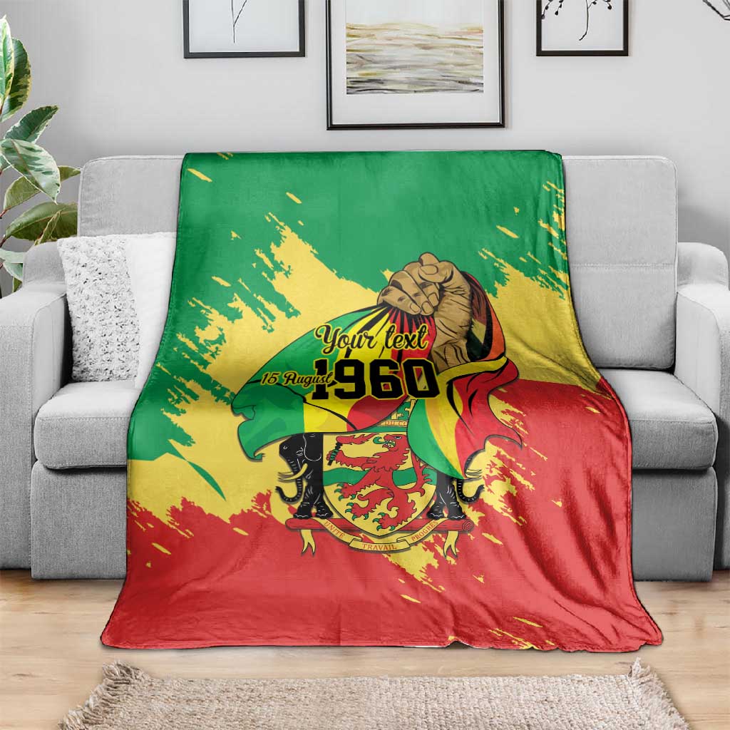 Republic of The Congo Independence Day Personalized Blanket Congo-Brazzaville Since 1960 LT9