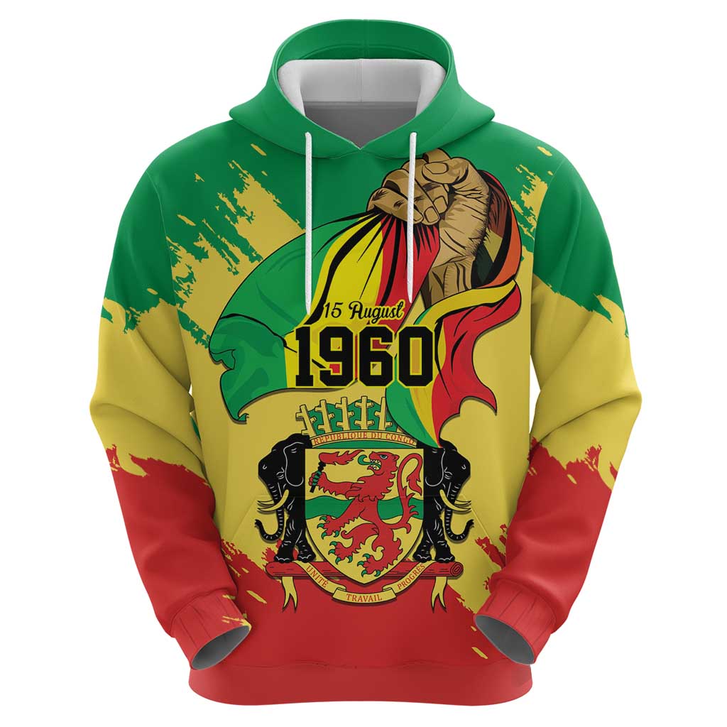 Republic of The Congo Independence Day Personalized Hoodie Congo-Brazzaville Since 1960 LT9