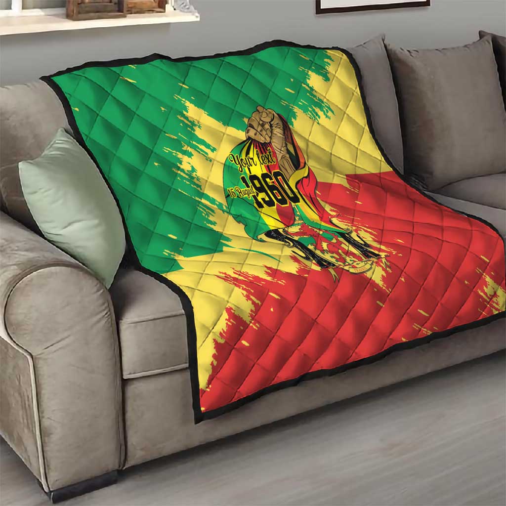 Republic of The Congo Independence Day Personalized Quilt Congo-Brazzaville Since 1960 LT9