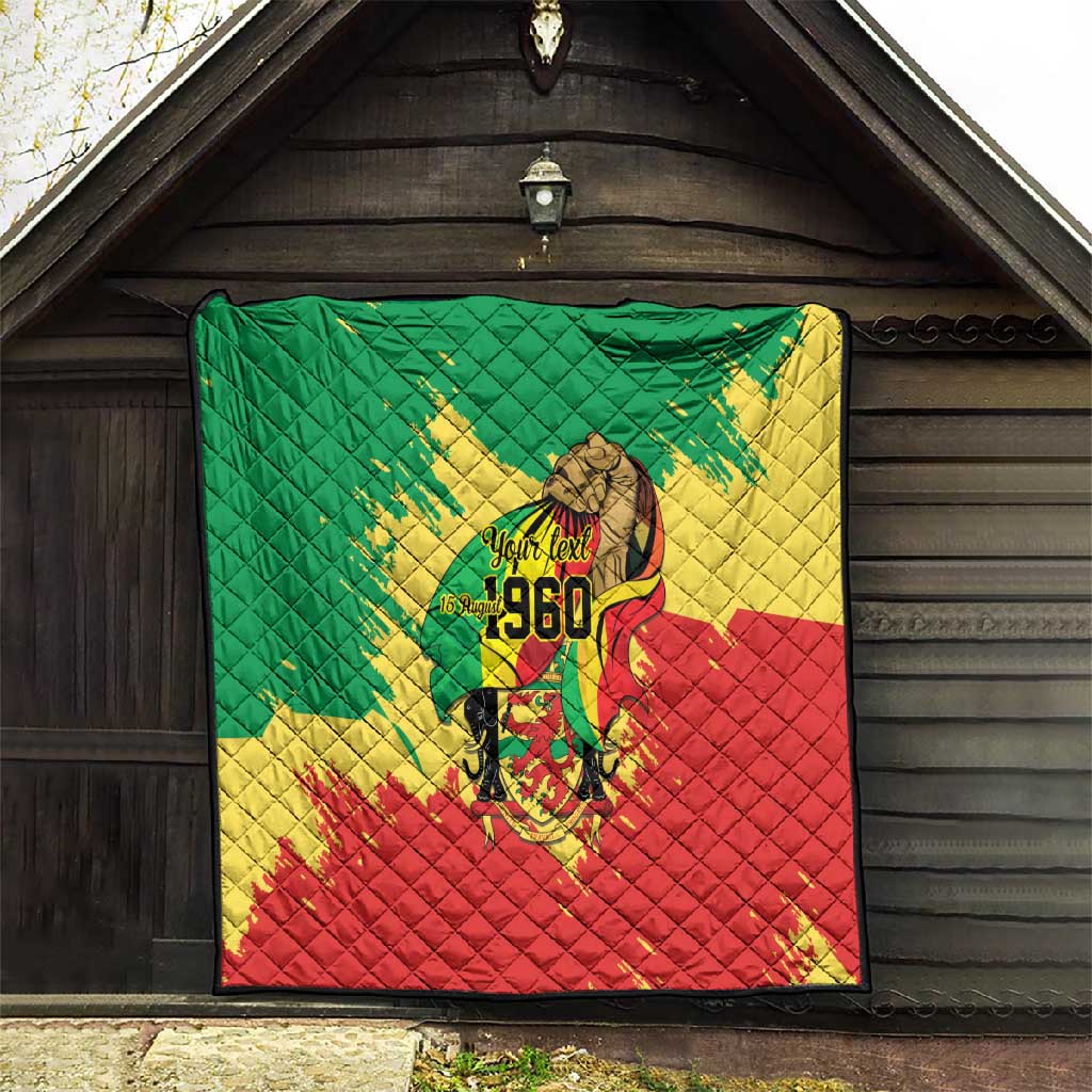 Republic of The Congo Independence Day Personalized Quilt Congo-Brazzaville Since 1960 LT9