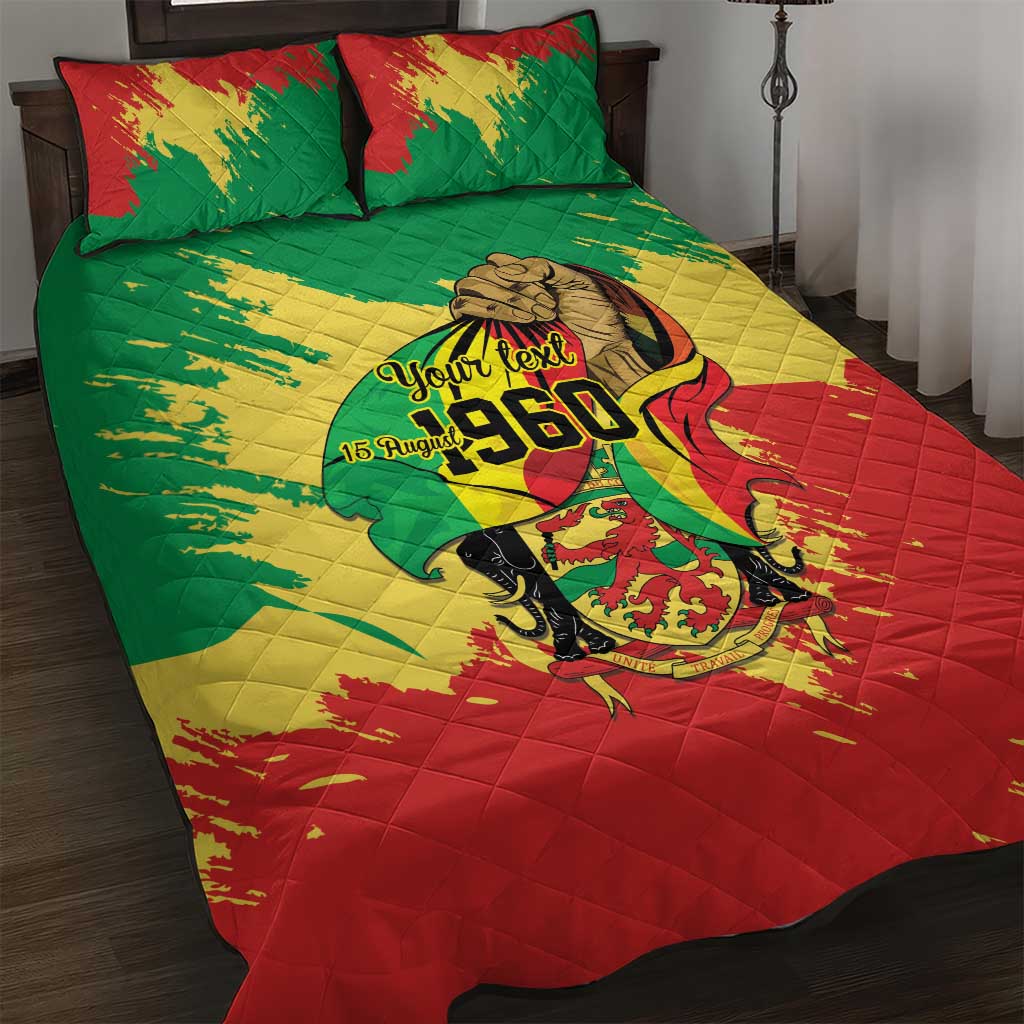 Republic of The Congo Independence Day Personalized Quilt Bed Set Congo-Brazzaville Since 1960 LT9