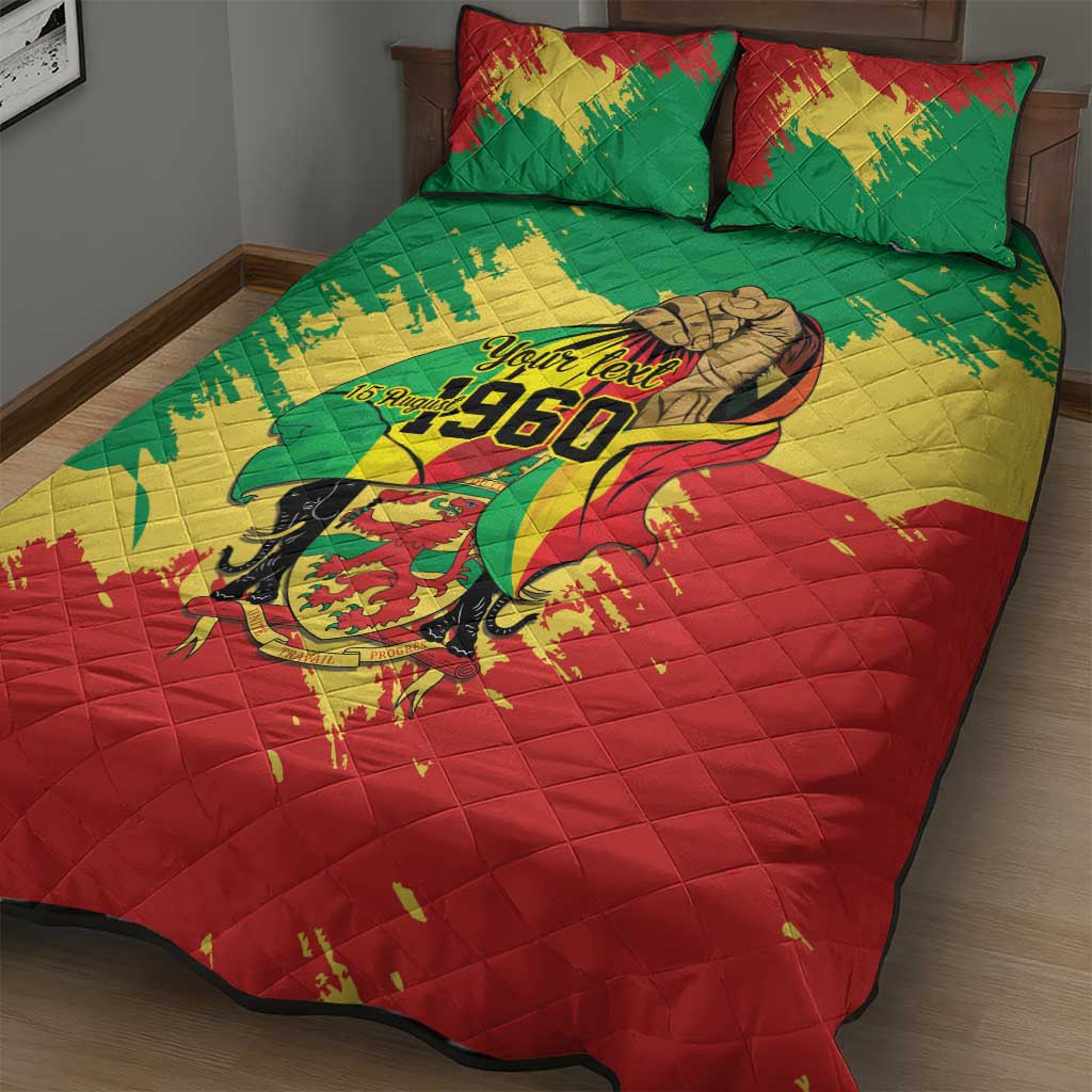 Republic of The Congo Independence Day Personalized Quilt Bed Set Congo-Brazzaville Since 1960 LT9