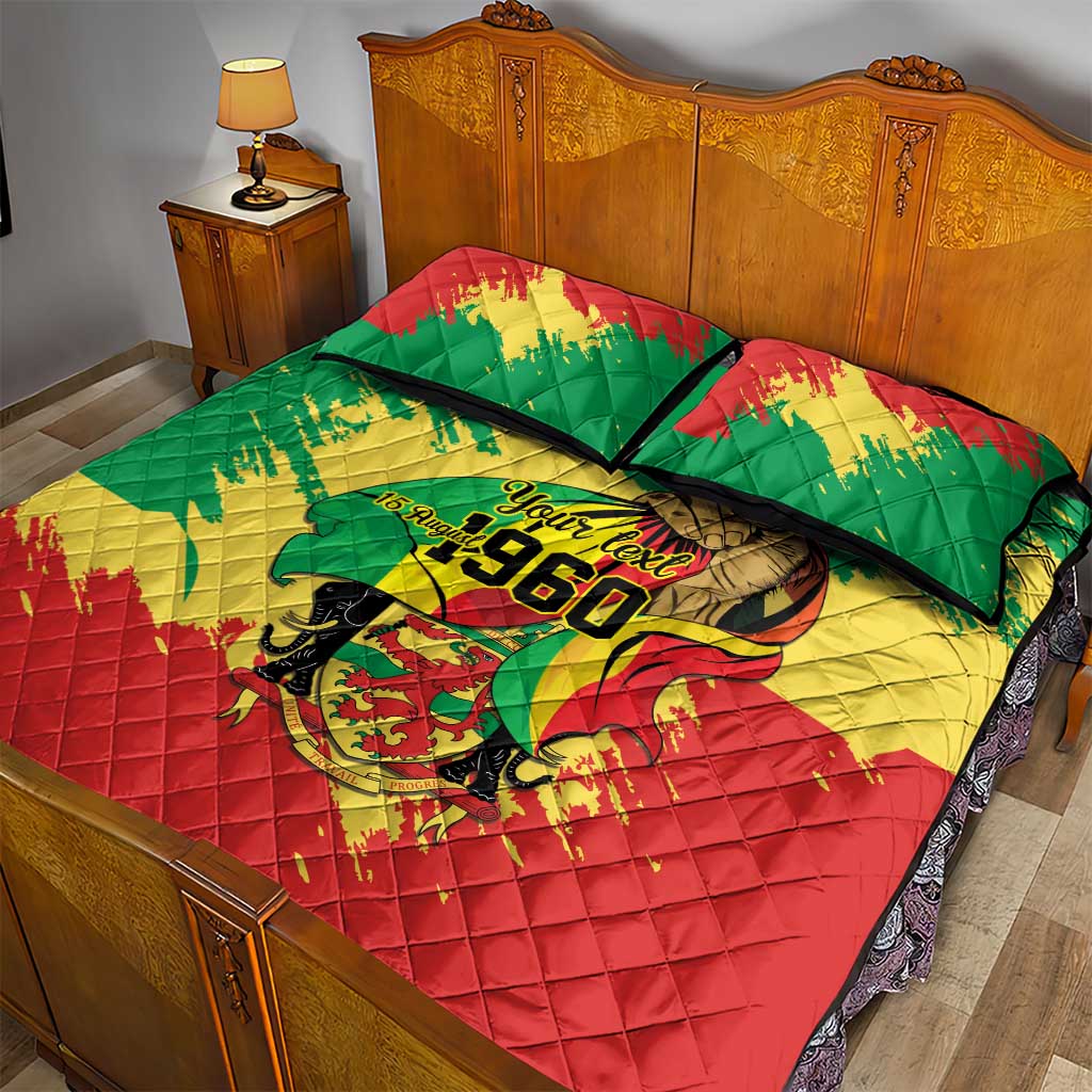 Republic of The Congo Independence Day Personalized Quilt Bed Set Congo-Brazzaville Since 1960 LT9