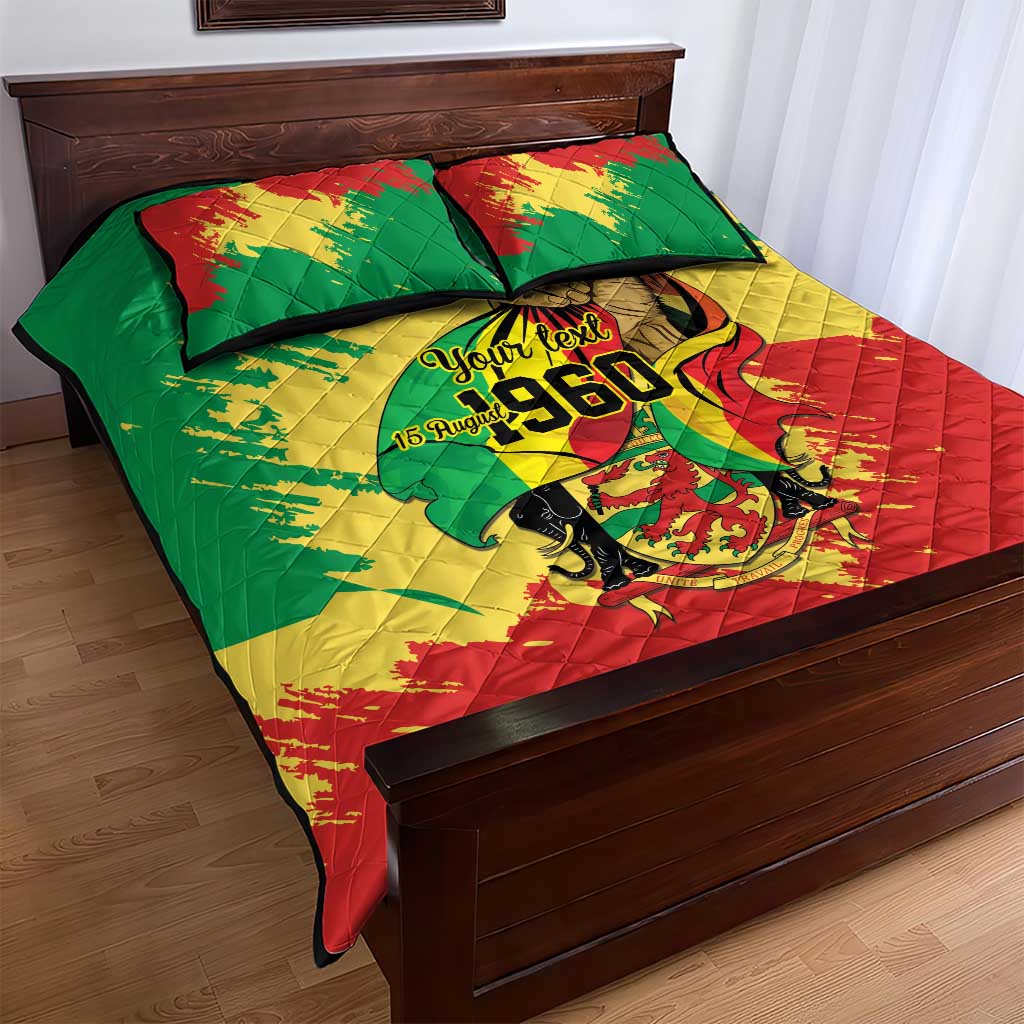 Republic of The Congo Independence Day Personalized Quilt Bed Set Congo-Brazzaville Since 1960 LT9