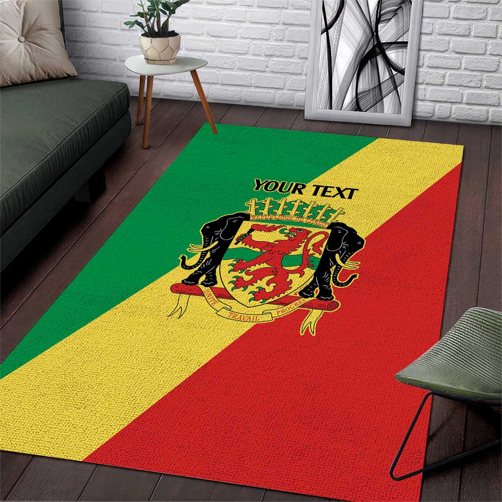 Republic of The Congo Personalized Area Rug Simple Flag Style LT9